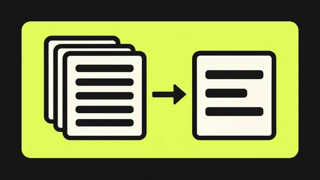 Documentos repetidos transformados en una única lista de tres líneas
